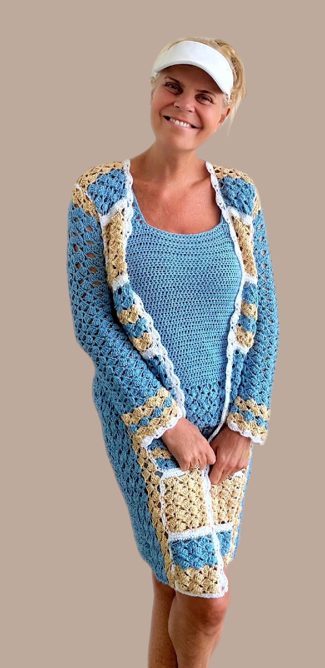 Jenny Squares Vest + Top - Haakpatronen - digital pdf