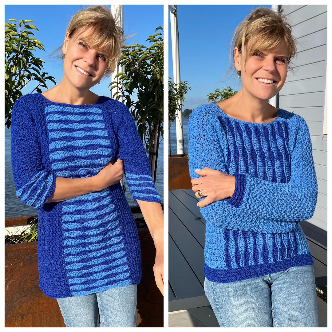 Captured Between Waves - Trui en Tuniek - Nederlands Haakpatroon - digital pdf