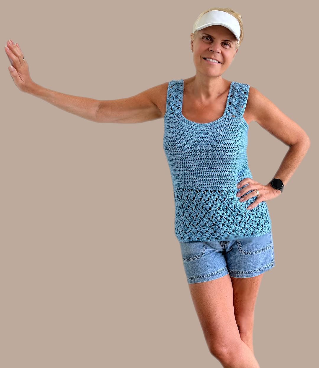 Jenny Squares Vest + Top - Haakpatronen - digital pdf