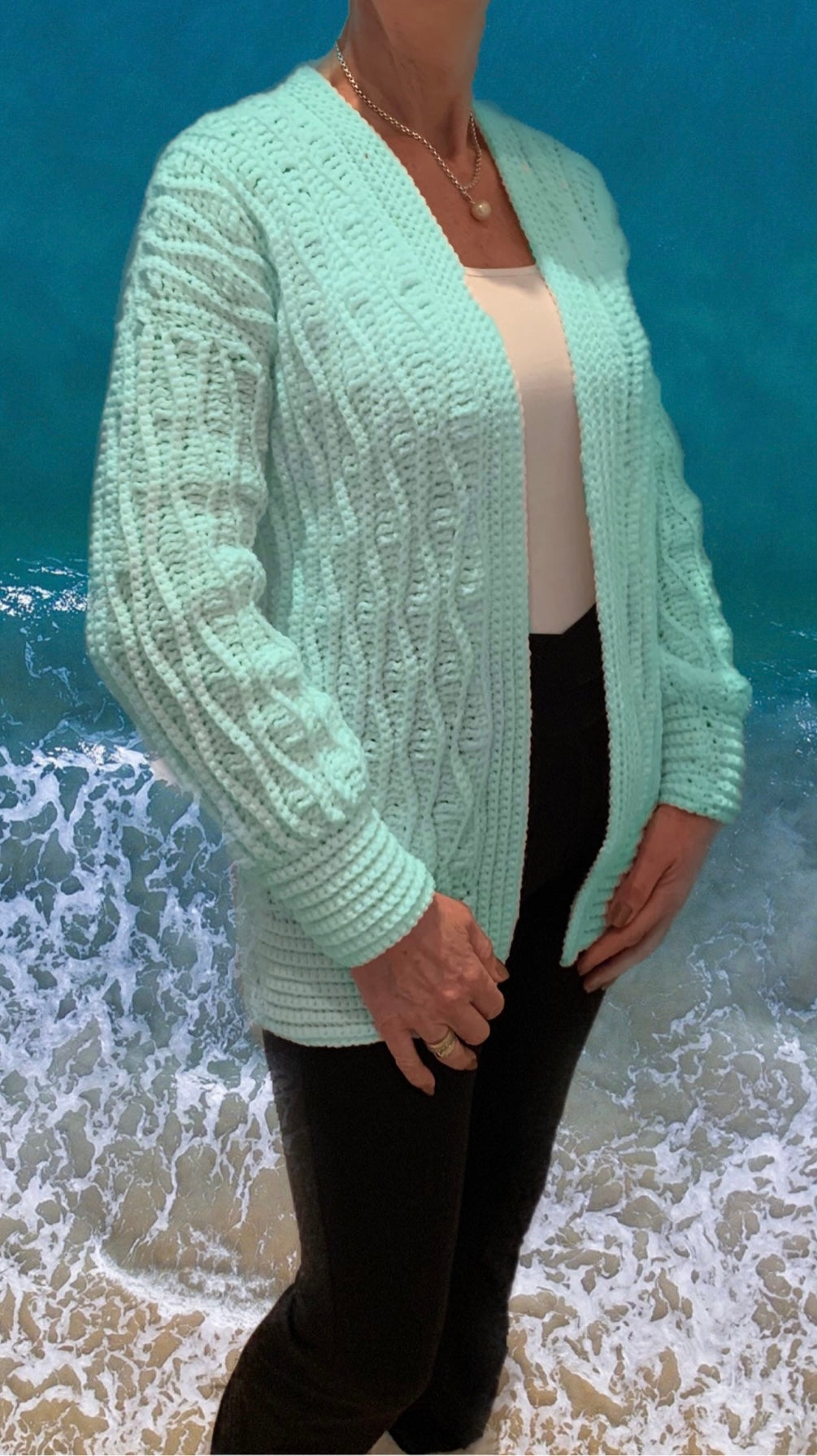 Warm in Waves Vest  Haakpatroon