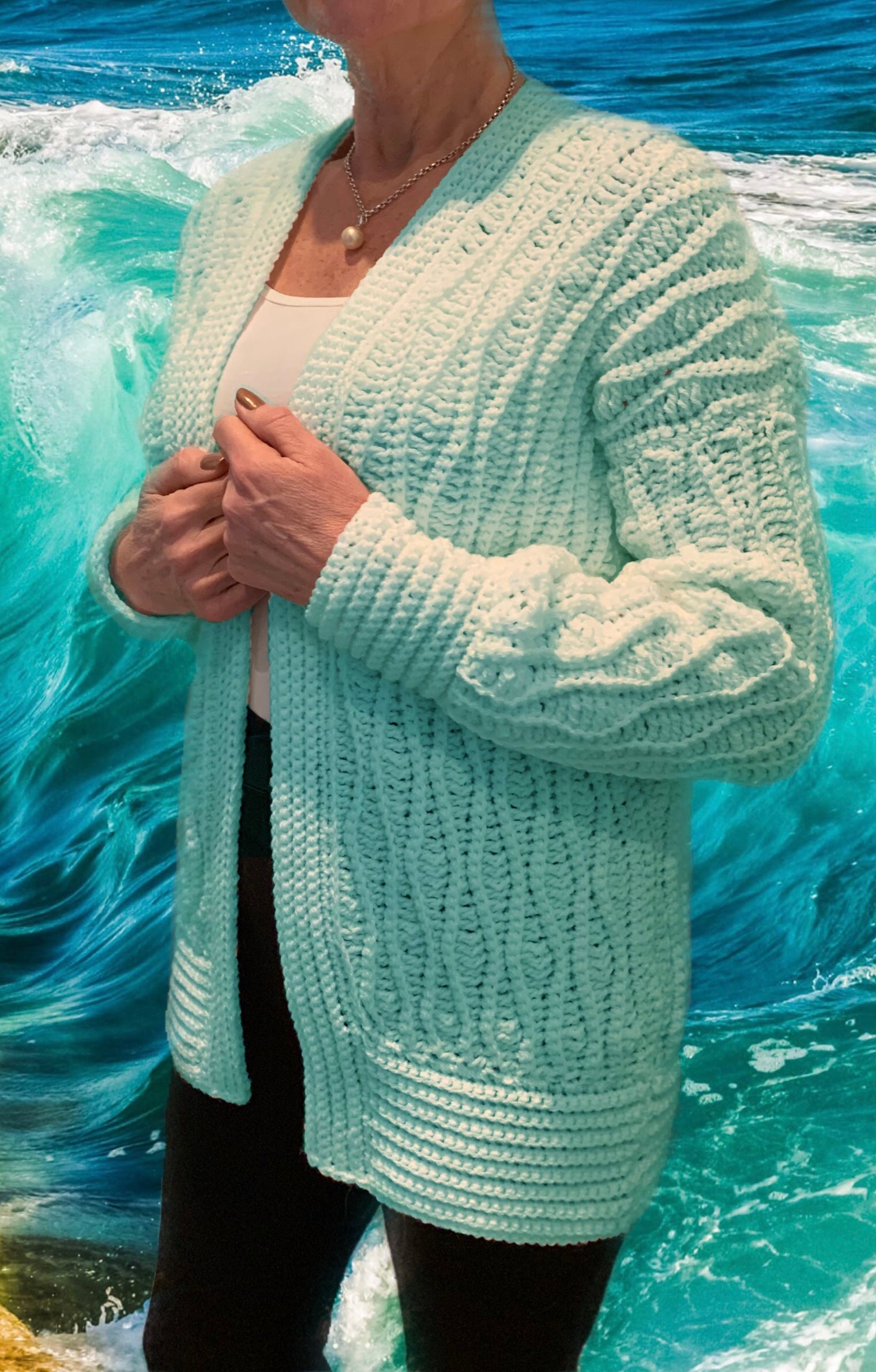 Warm in Waves Vest  Haakpatroon