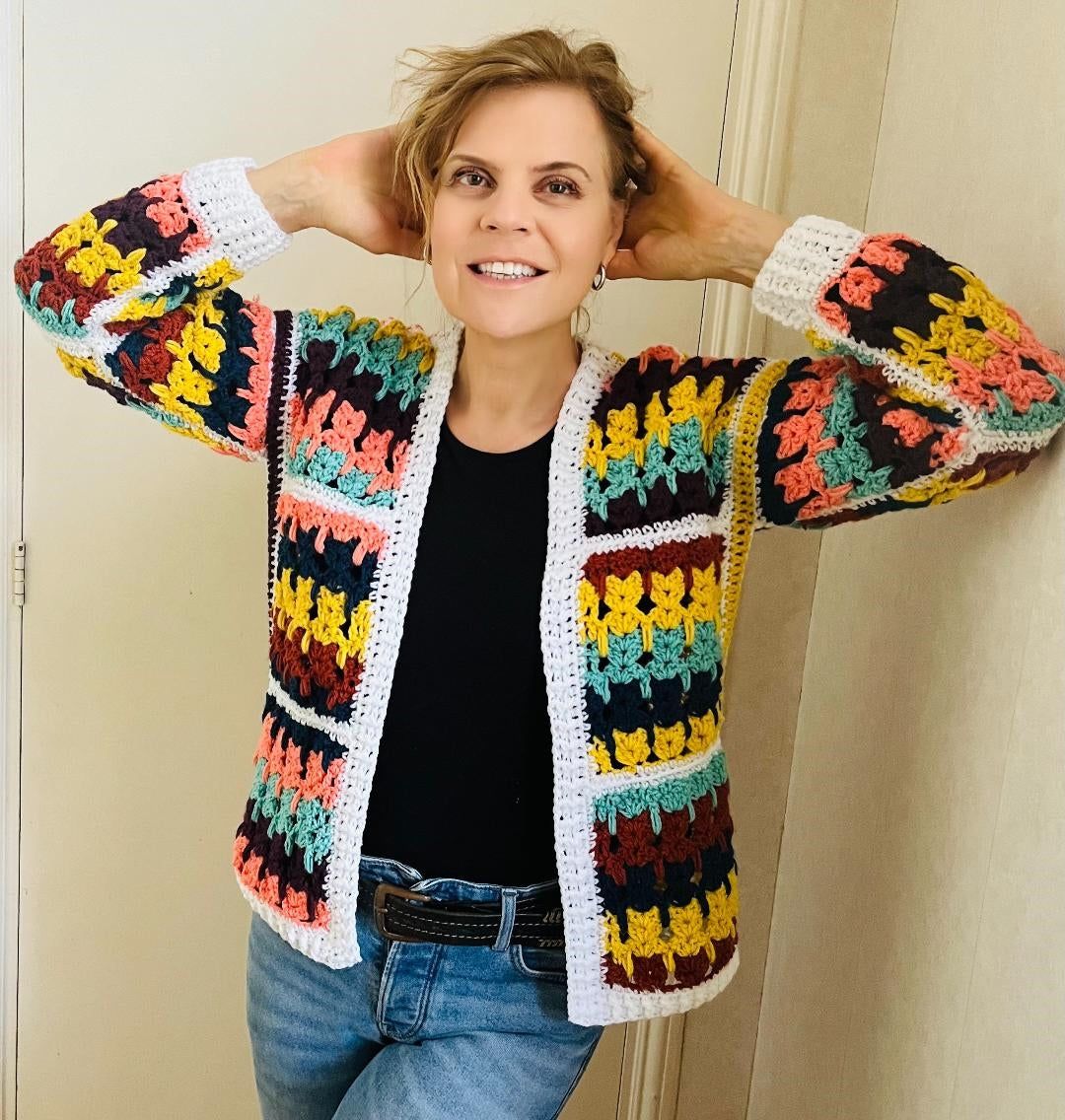 Kaleidoscope Kitty Squares Vest - Haakpatroon