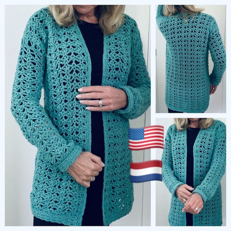 1.2.3.Lucky Cardi  Vest - Haakpatroon