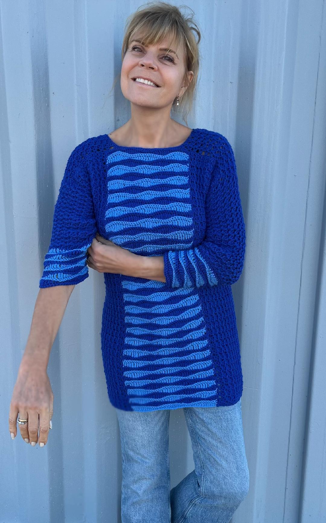 Captured Between Waves - Trui en Tuniek - Nederlands Haakpatroon - digital pdf