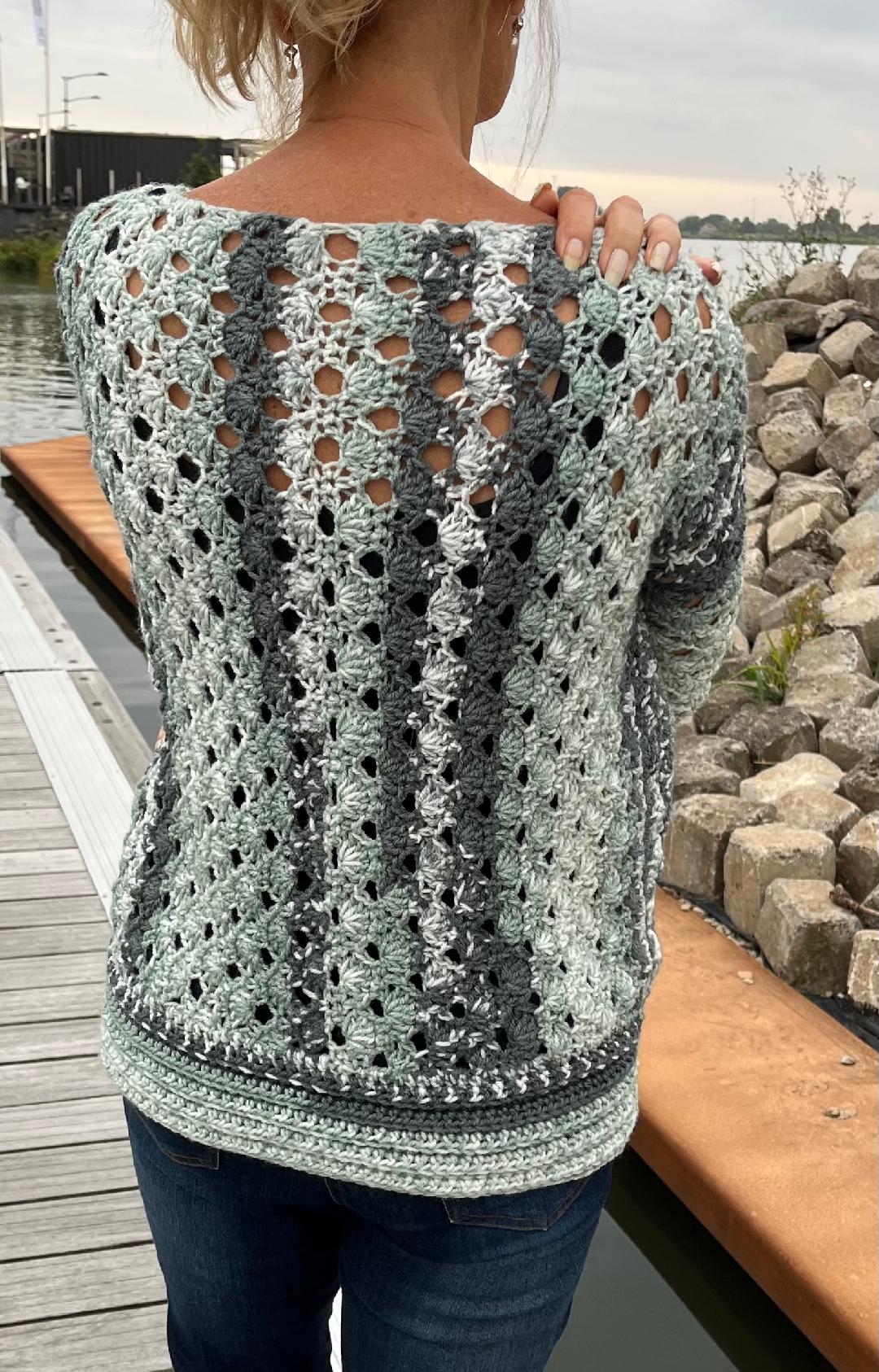 Sage Symphony Sweater (+ bijpassende muts) - Haakpatroon