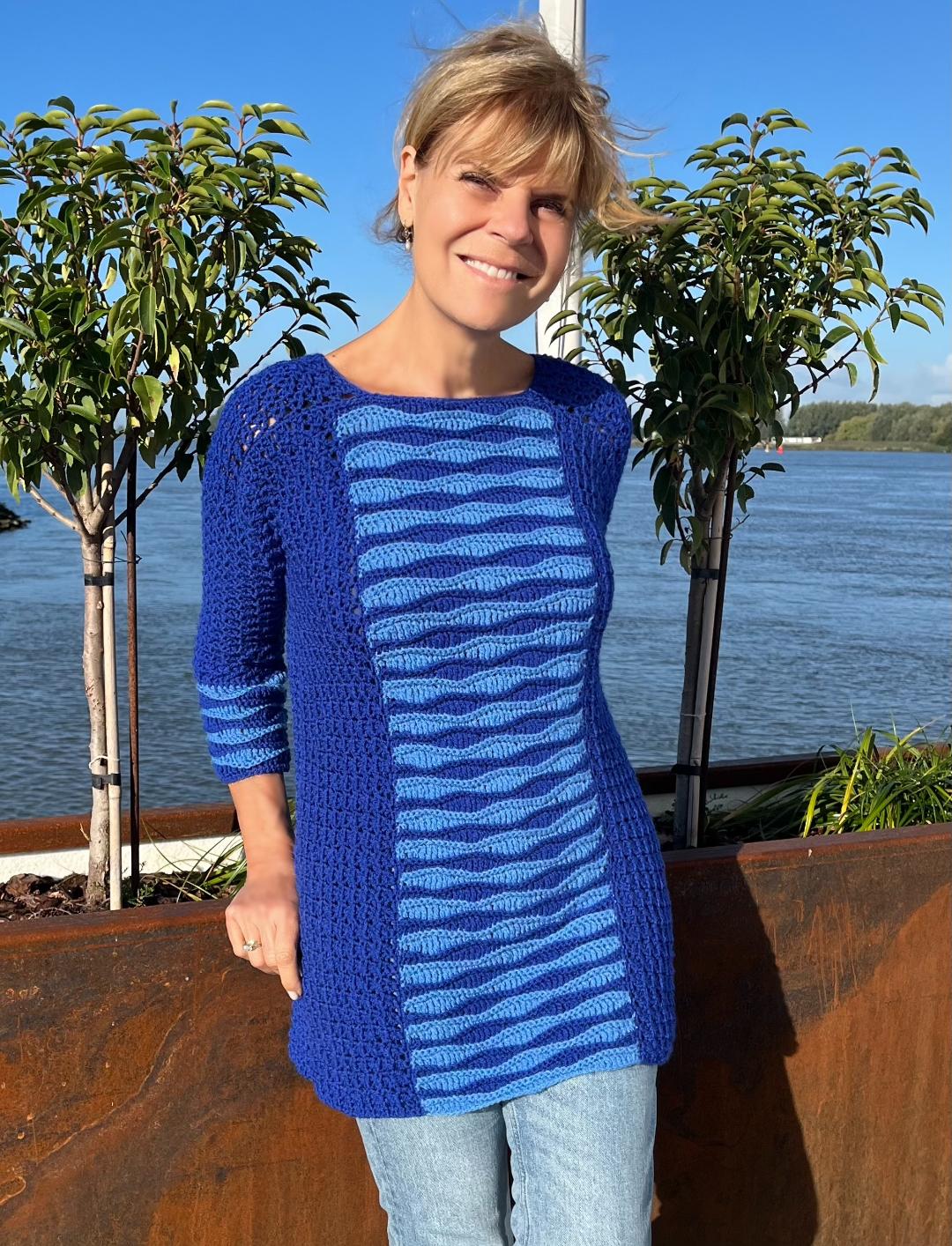 Captured Between Waves - Trui en Tuniek - Nederlands Haakpatroon - digital pdf