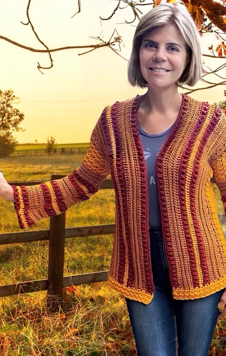 Harvest Moon Vest met Baret - Nederlands haakpatroon - digital pdf.