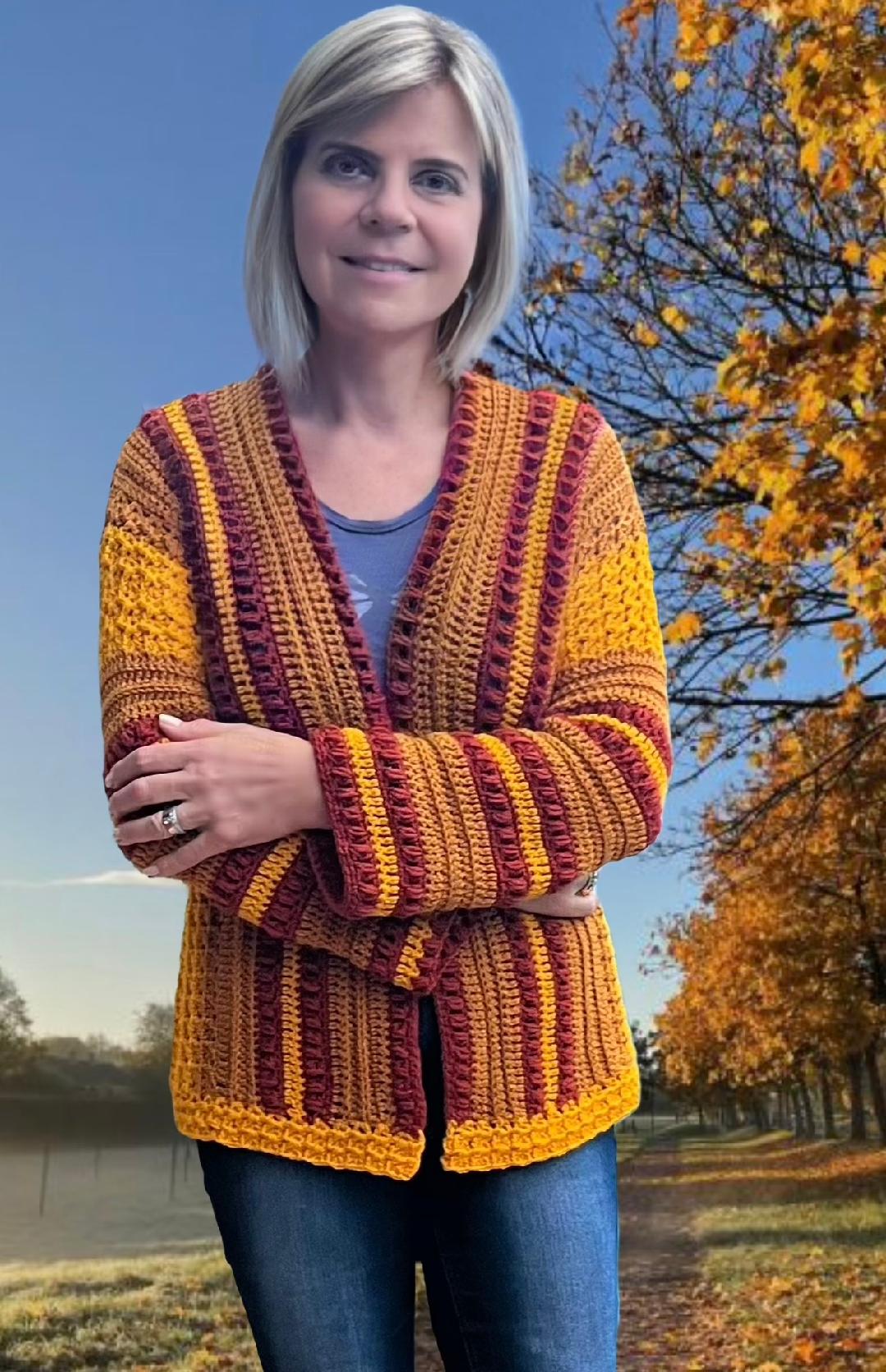 Harvest Moon Vest met Baret - Nederlands haakpatroon - digital pdf.