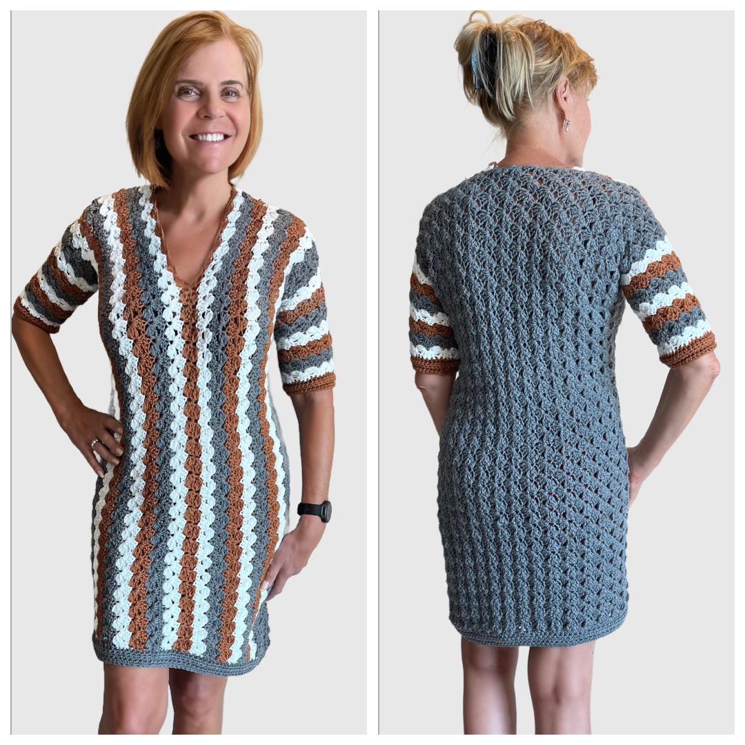 Voguey Vibes Sweater Dress - Nederlands haakpatroon - digital pdf