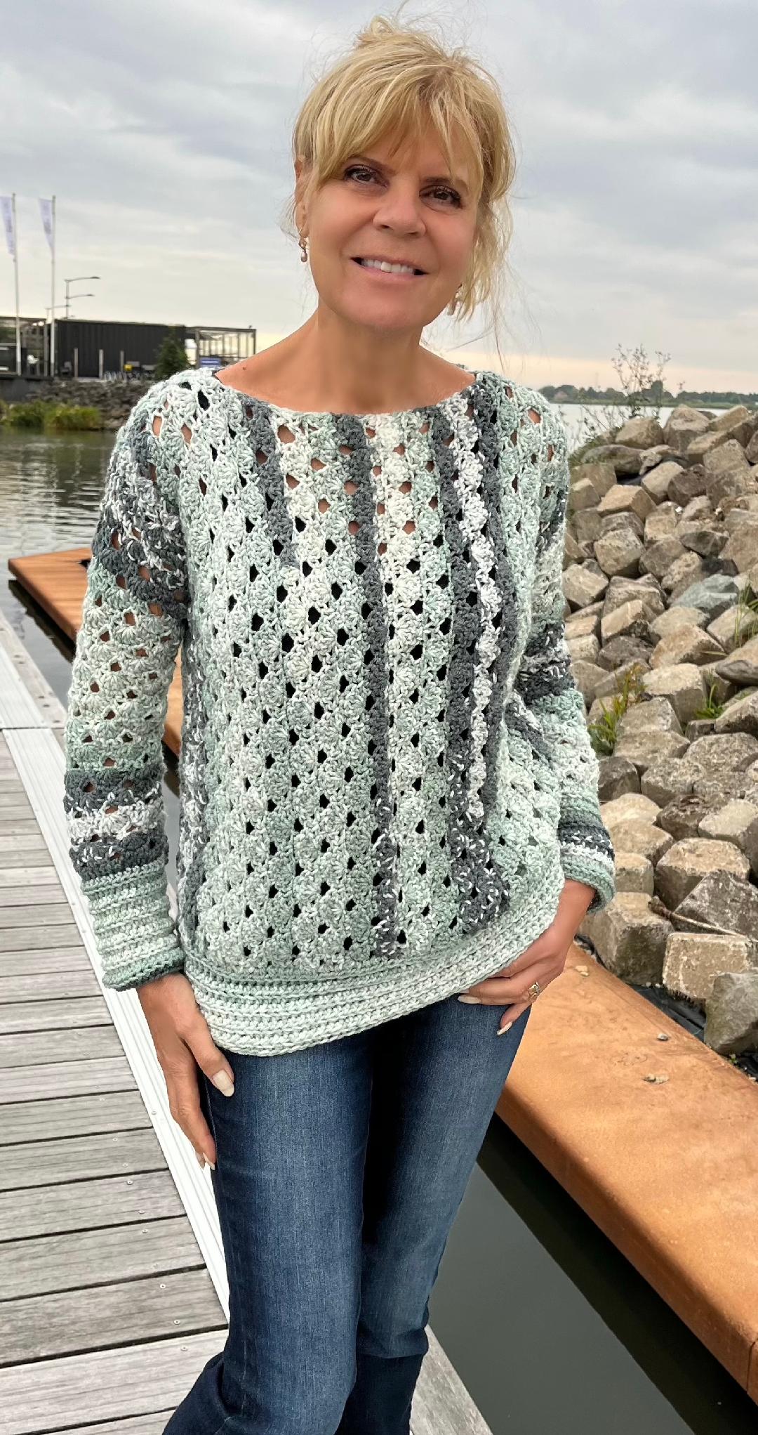 Sage Symphony Sweater (+ bijpassende muts) - Haakpatroon