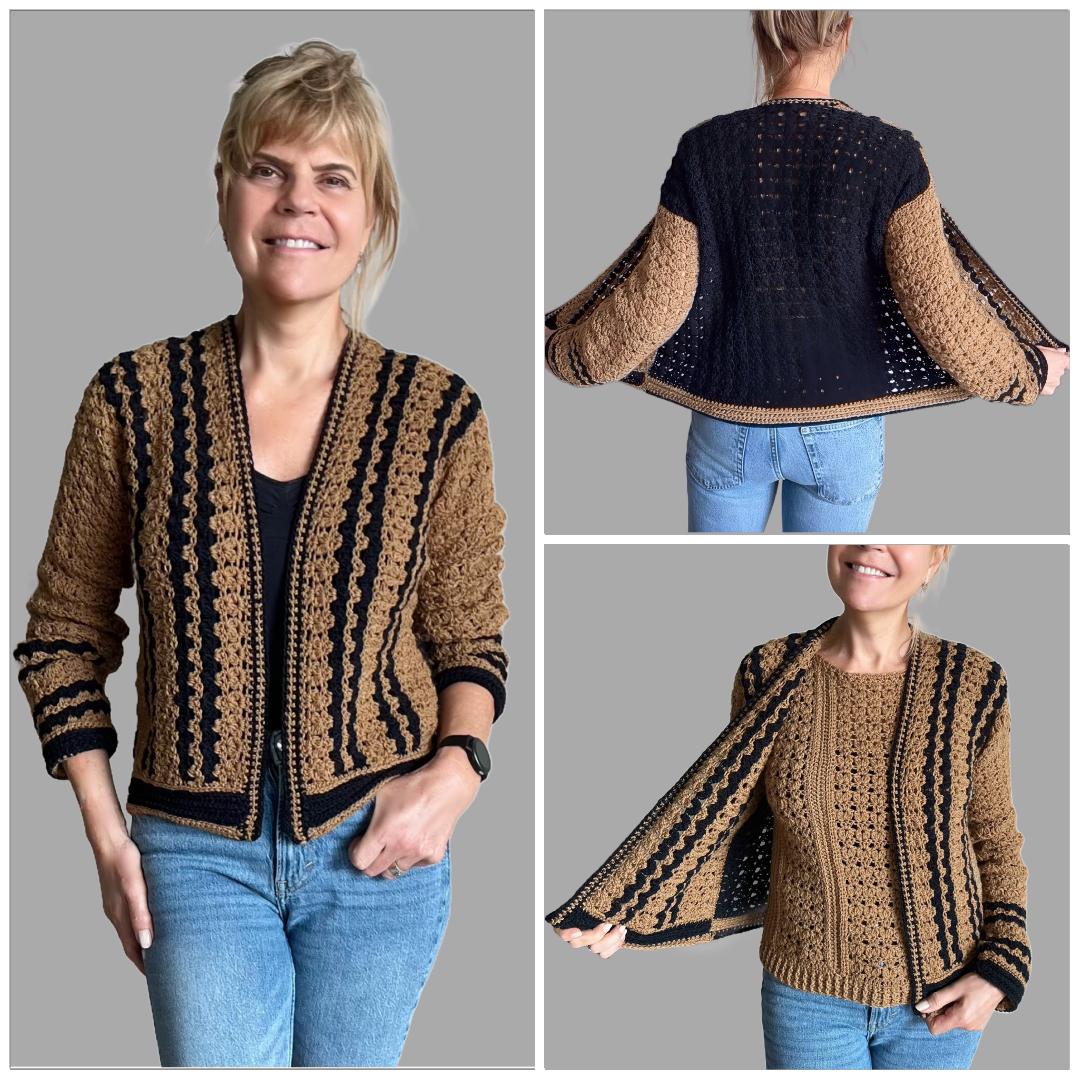 Café Noir Twin Set - Trui & Vest - Nederlands Haakpatroon - digital pdf