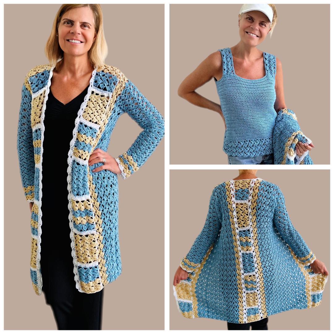 Jenny Squares Vest + Top - Haakpatronen - digital pdf