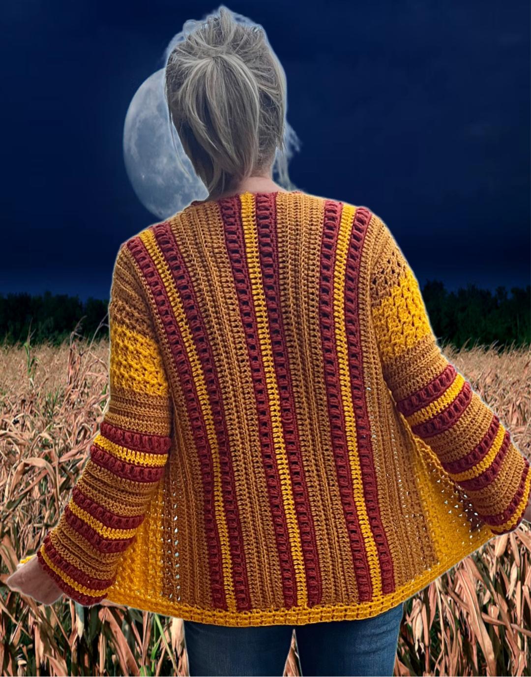 Harvest Moon Vest met Baret - Nederlands haakpatroon - digital pdf.