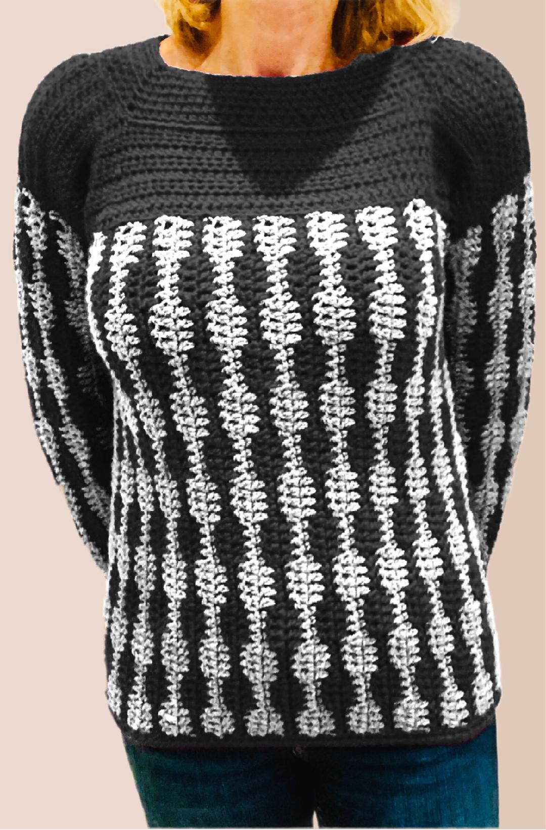 Sound Waves Sweater - Nederlands Haakpatroon Trui - digital pdf