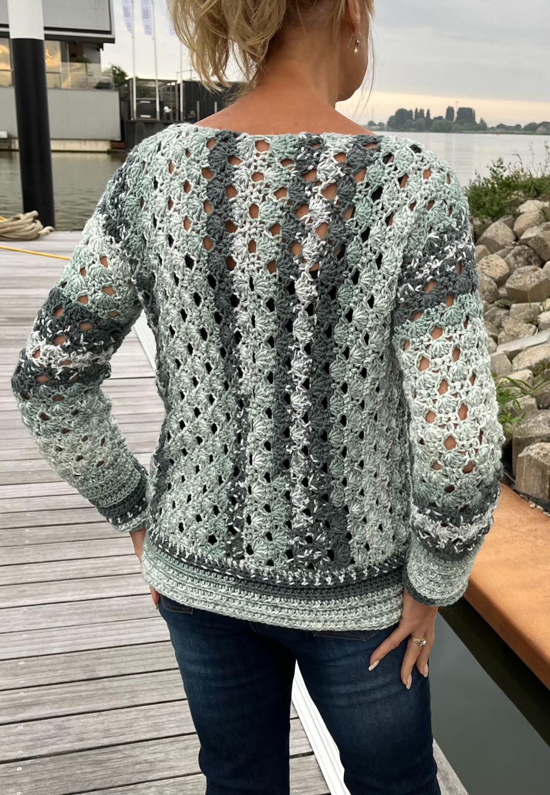 Sage Symphony Sweater (+ bijpassende muts) - Haakpatroon