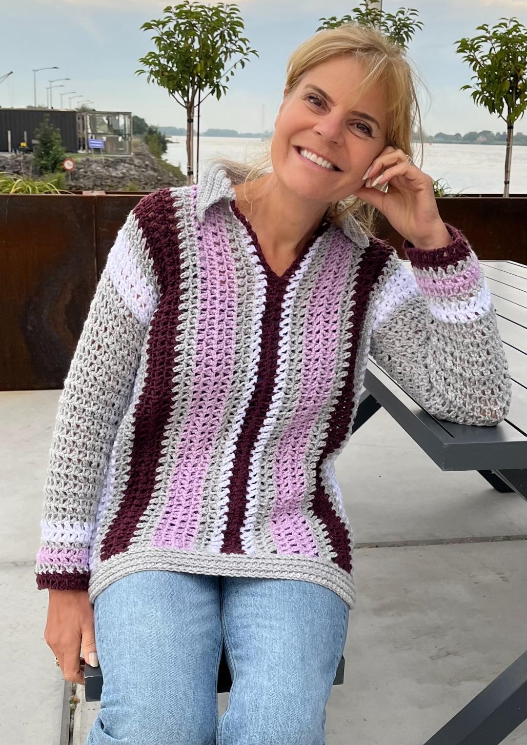 Chain Stitch Symphony Sweater - Haakpatroon Trui - digital pdf