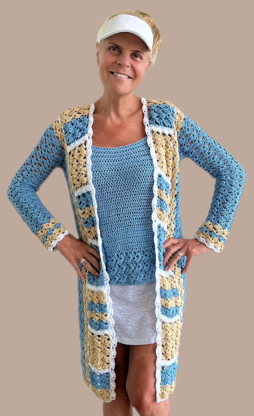 Jenny Squares Vest + Top - Haakpatronen - digital pdf